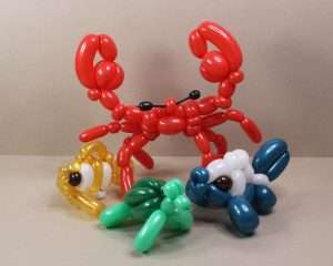 Animales marinos de globoflexia